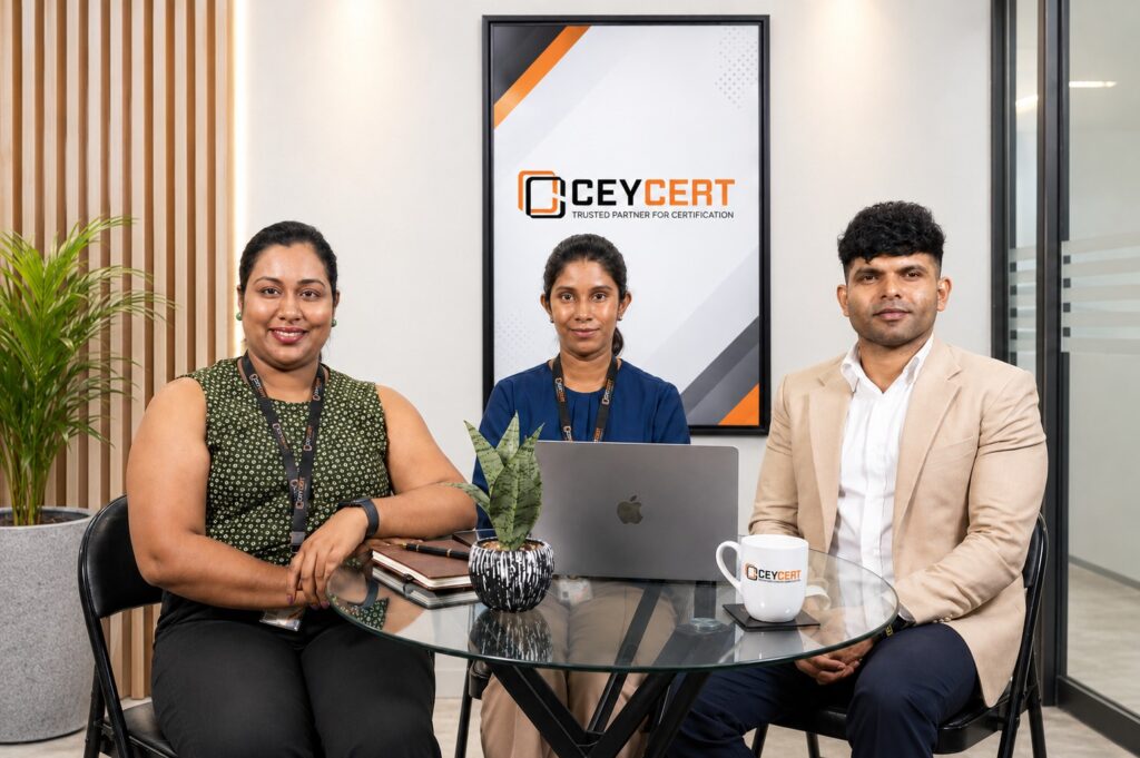 CEYCERT senior management team including the Managing Director